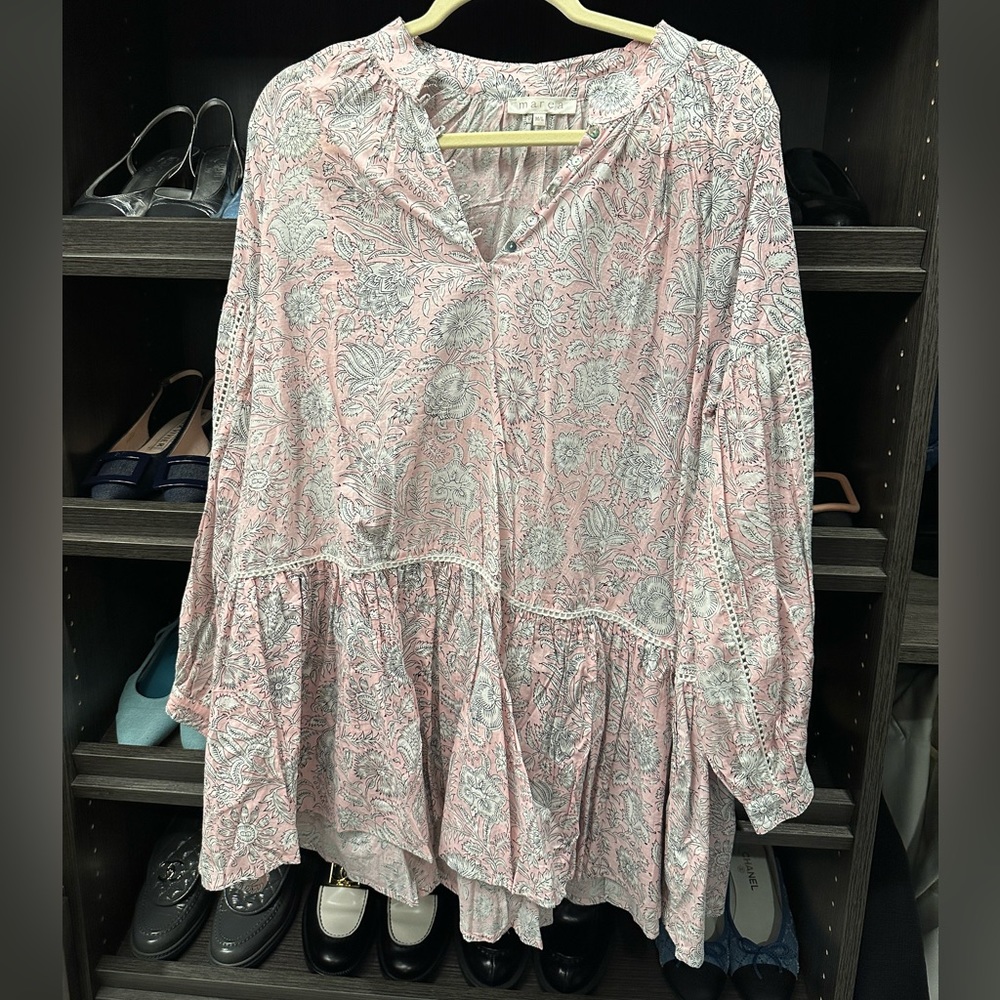 Marea pink and white beach dress size medium / large